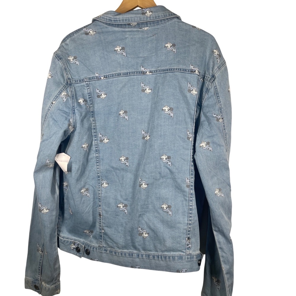 Walt Disney Imagineering Exclusive Sorcerer Mickey Denim Jacket Light Wash Large - Picture 4 of 7